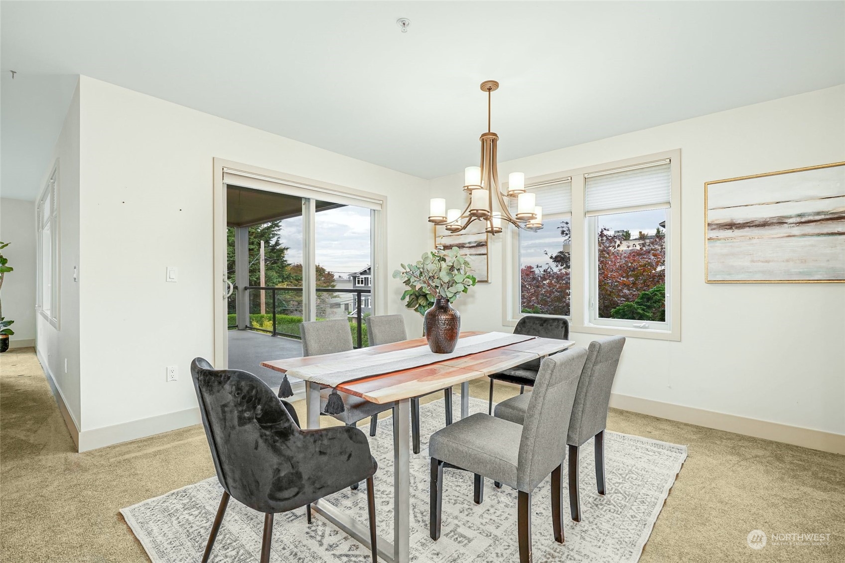 316 Walnut Street, Unit 201 Edmonds, WA 98020 - Photo 10 of 29 a view of a dining room with furniture window and outside view