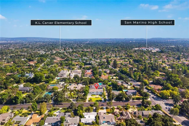 an aerial view of a city