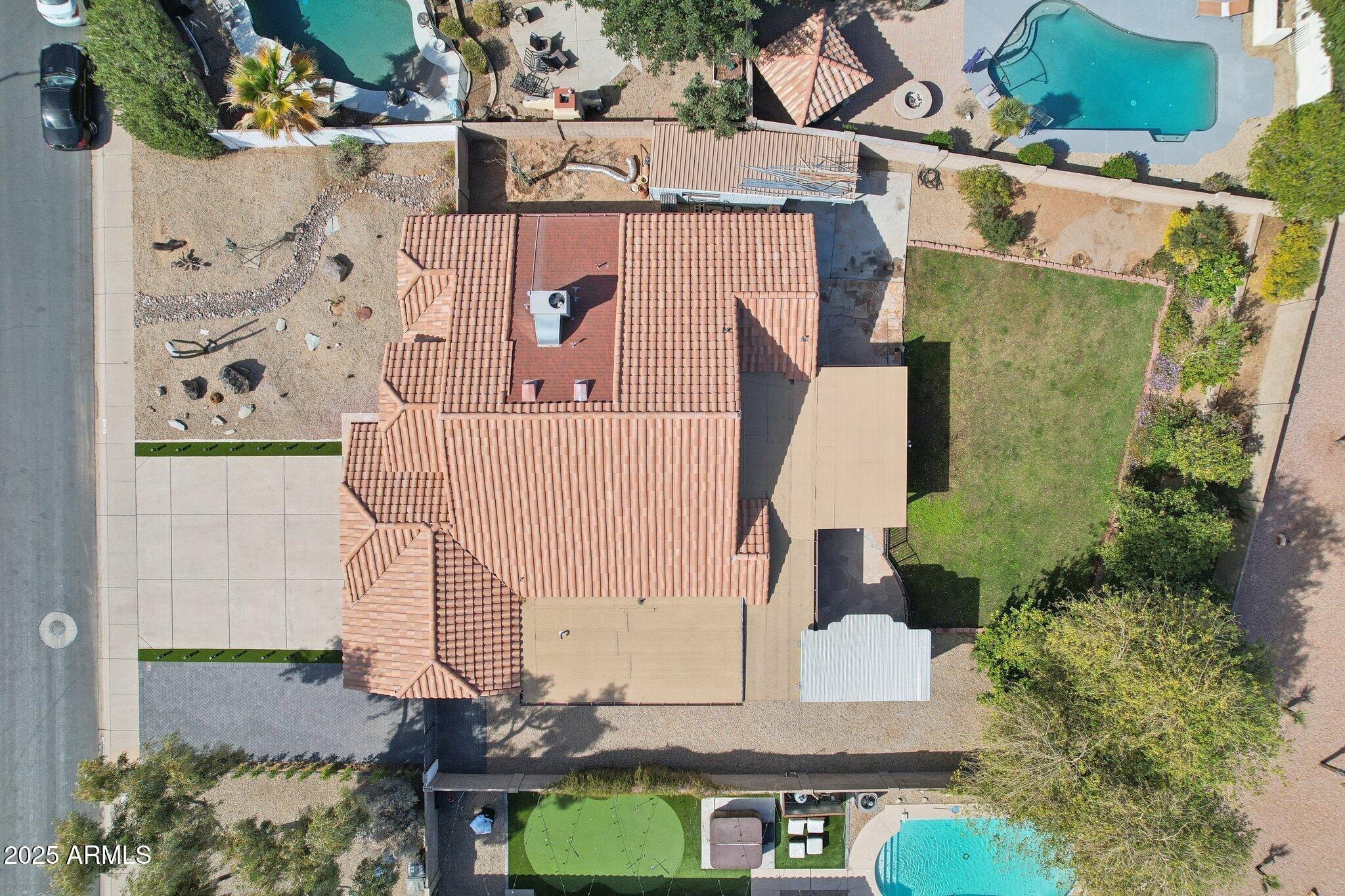 5704 East Estrid Avenue Scottsdale, AZ 85254 - Photo 46 of 48 an aerial view of residential houses with outdoor space