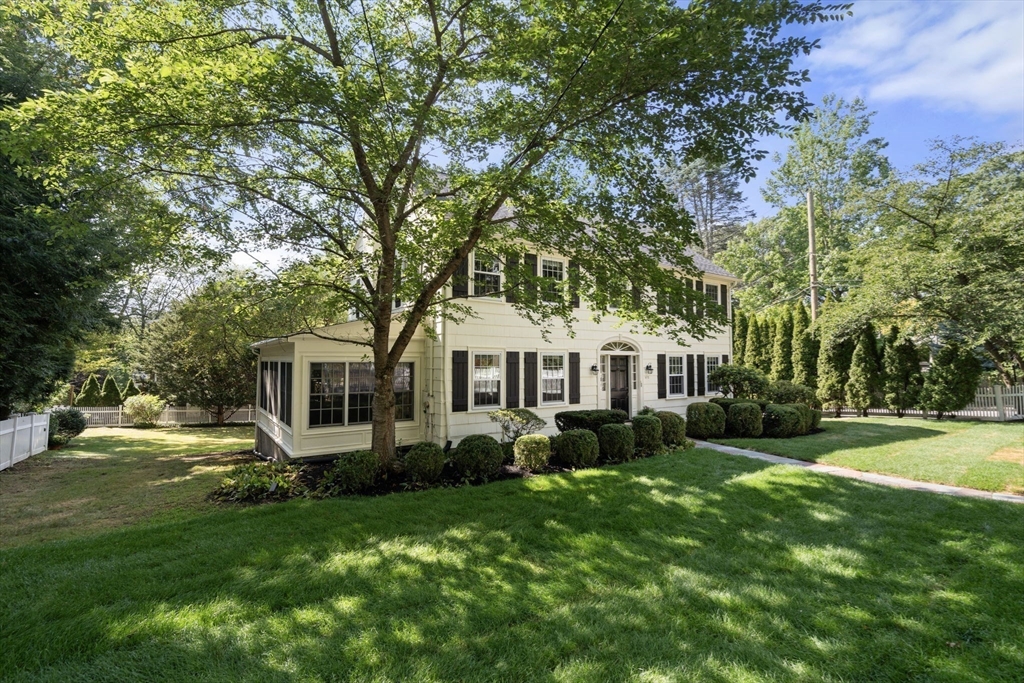 513 Chestnut Street Newton, MA 02468 - Photo 27 of 32 a front view of house with yard and green space