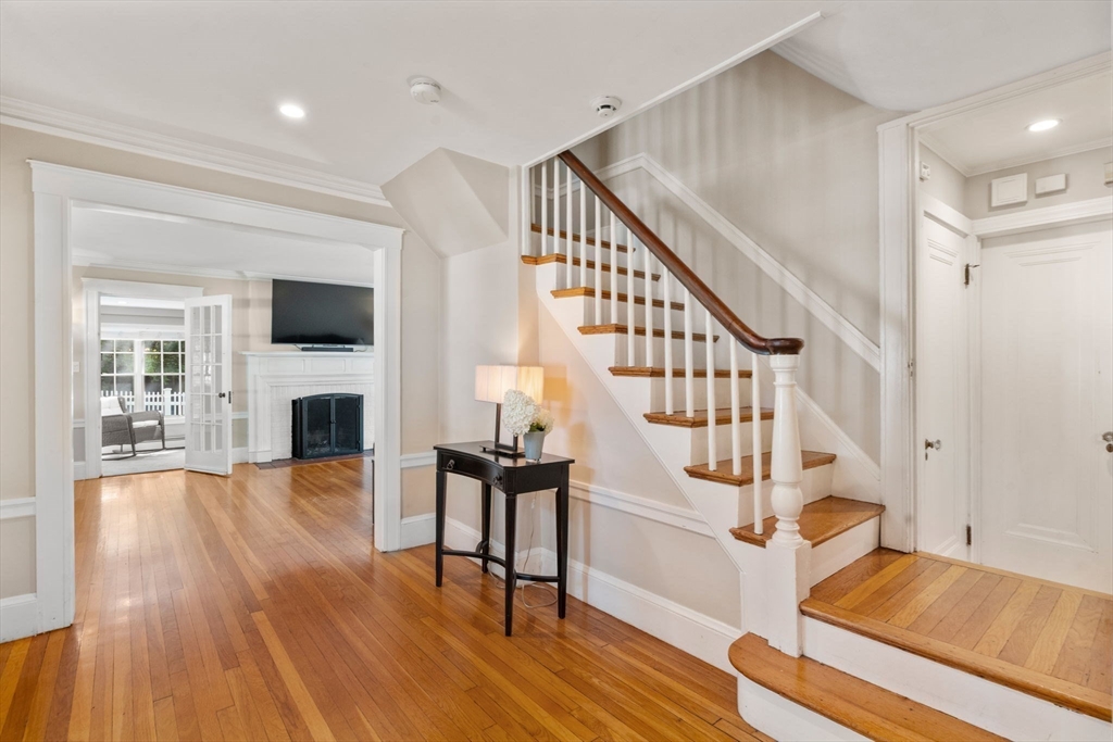 513 Chestnut Street Newton, MA 02468 - Photo 3 of 32 a view of entryway livingroom and hall with wooden floor
