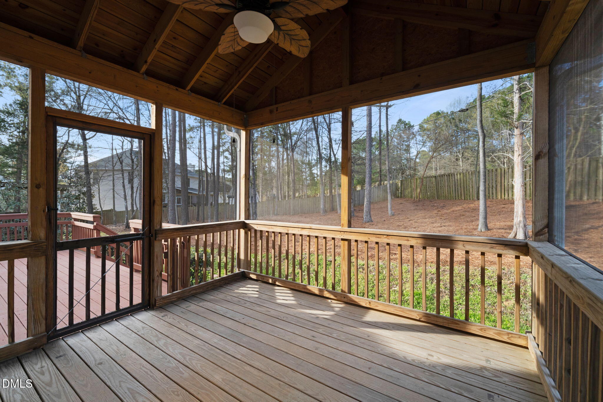 707 Martry Road Durham, NC 27713 - Photo 45 of 61 a view of a balcony with wooden floor