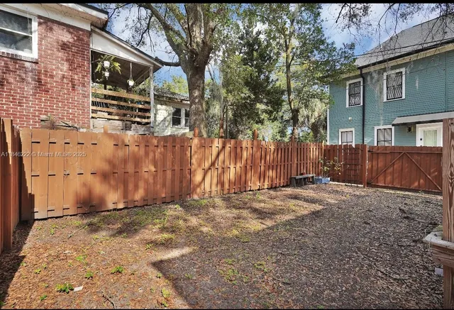 a backyard of a house