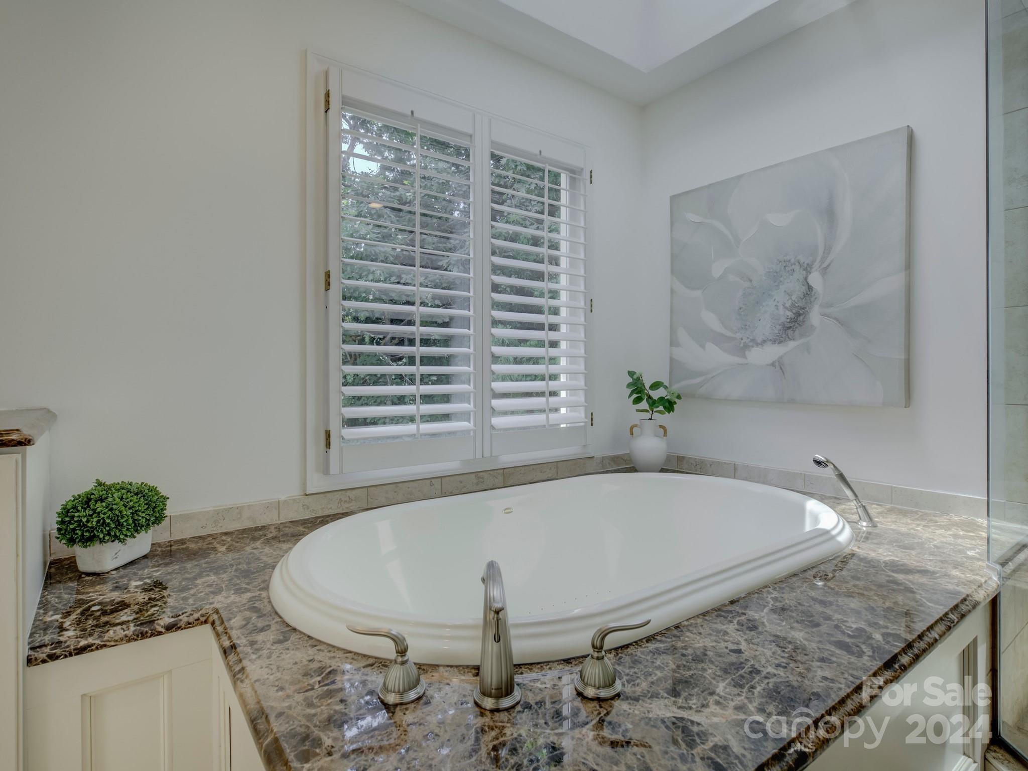 4440 Canoebrook Road Charlotte, NC 28210 - Photo 29 of 47 a bath tub sitting in a bathroom next to a window