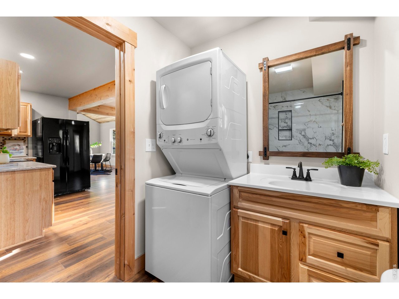 1074 Caddo Road Red Feather Lakes, CO 80545 - Photo 14 of 34 Main Level Bath and Laundry