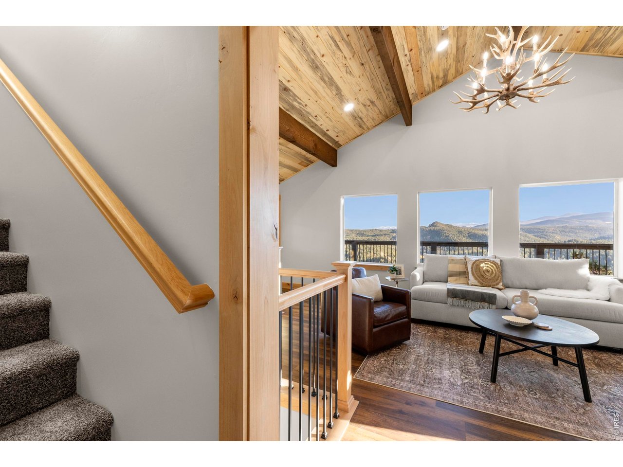 1074 Caddo Road Red Feather Lakes, CO 80545 - Photo 17 of 34 Upstairs Staircase