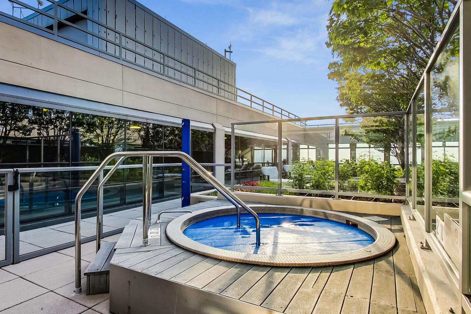 65 East Monroe Street, Unit 4521 Chicago, IL 60603 - Photo 23 of 25 a view of a swimming pool with potted plants