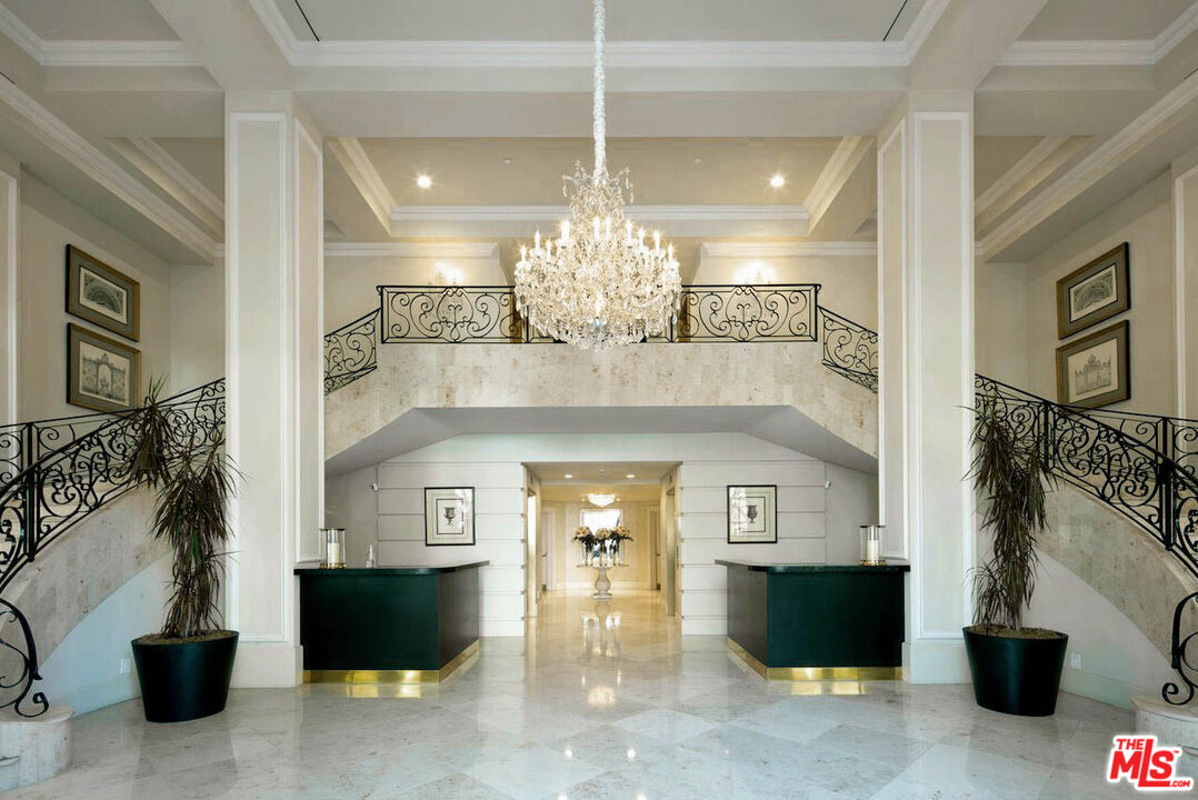 425 North Maple Drive, Unit PH 602 Beverly Hills, CA 90210 - Photo 35 of 37 a view of a chandelier in a livingroom