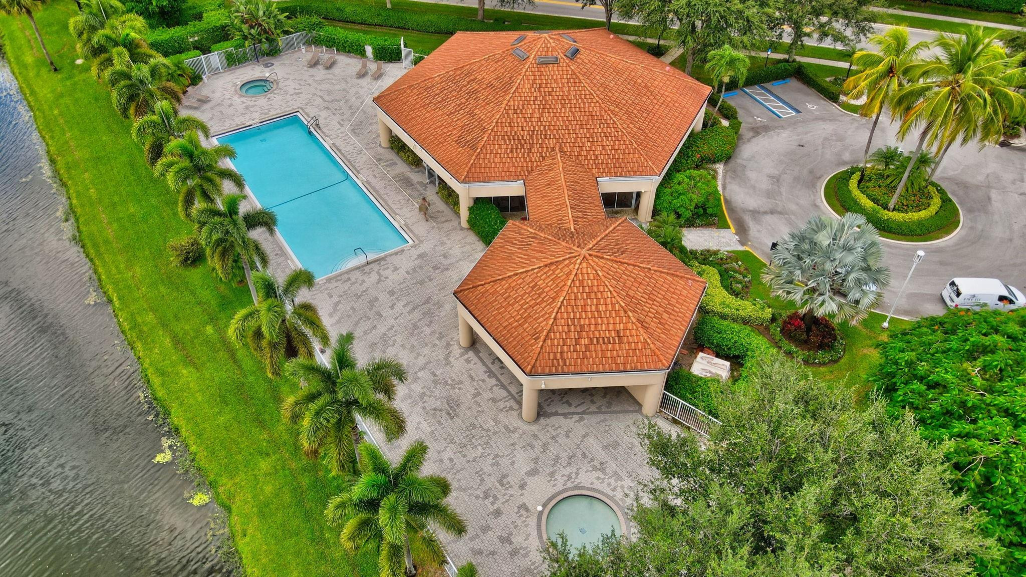 12614 Tiboli Chase Court, Unit 1 Boca Raton, FL 33496 - Photo 44 of 62 an aerial view of a house with outdoor space and swimming pool