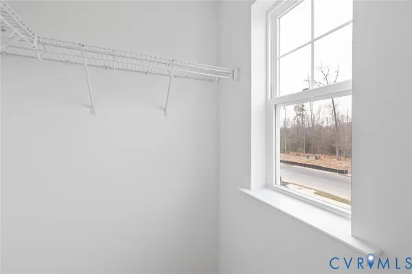 an empty room with a window