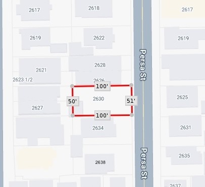 2630 Persa Street Houston, TX 77098 - Photo 2 of 7 Approx. 5000 sq ft lot.