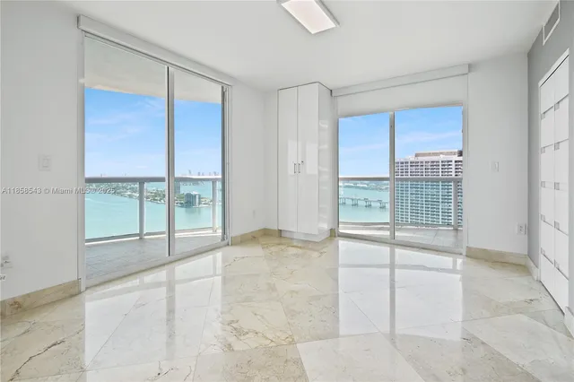 an empty room with a natural light