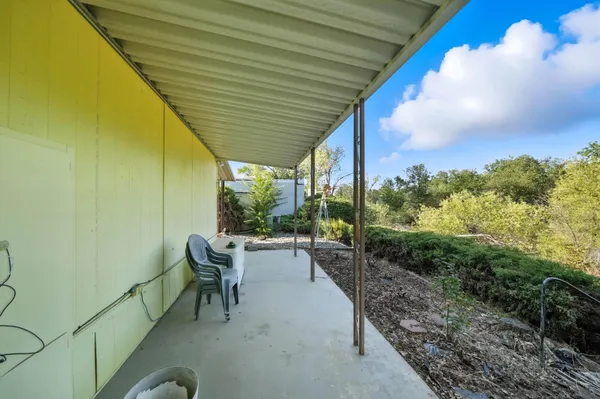 a backyard of a house