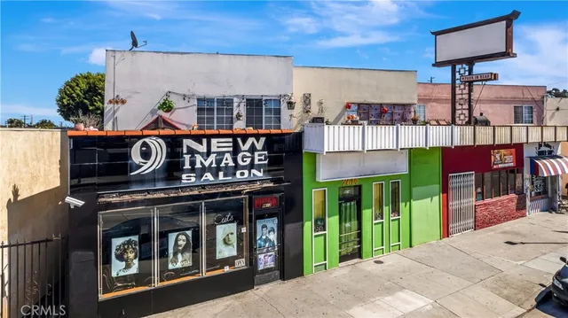 a front view of a building with entryway