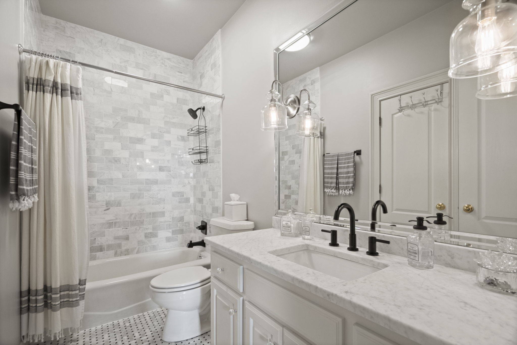 104 Riva Ridge Hendersonville, TN 37075 - Photo 37 of 66 a bathroom with a double vanity sink toilet mirror and shower