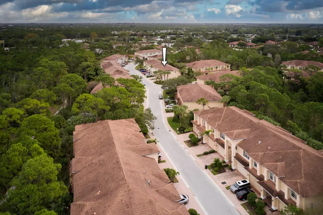 an aerial view of multiple house