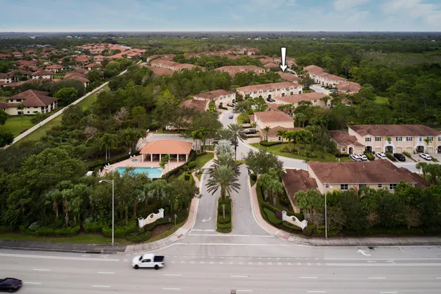 an aerial view of multiple house