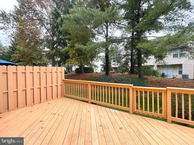a view of wooden deck