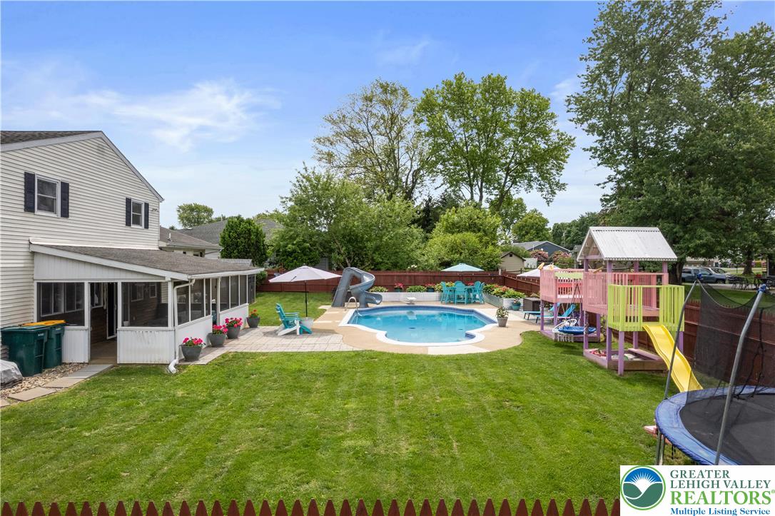 3340 Bridlepath Road Easton, PA 18045 - Photo 30 of 52 a view of a house with a backyard porch and sitting area