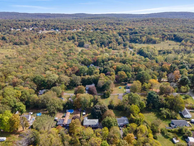 an aerial view of a city