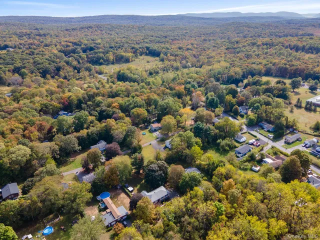 an aerial view of multiple house