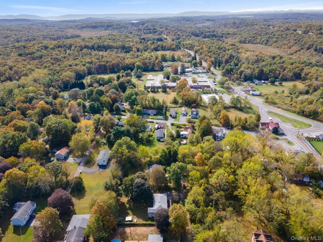an aerial view of multiple house