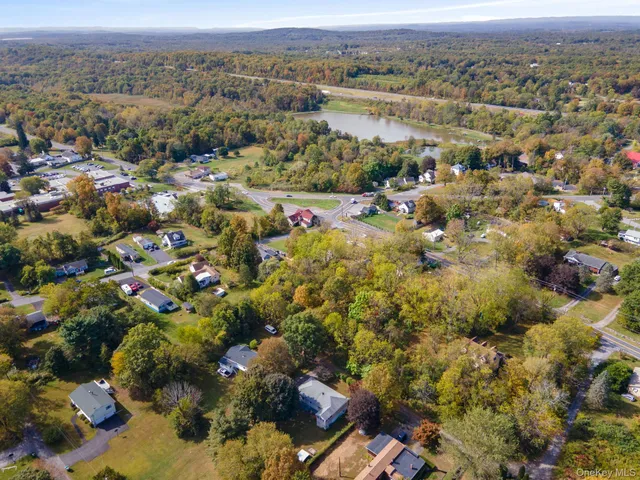 an aerial view of multiple house