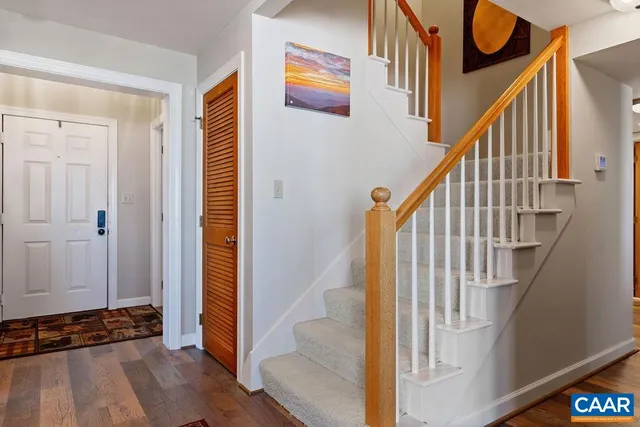 a view of an entryway with staircase