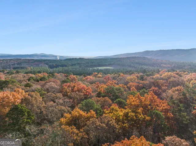 a view of lake and mountain
