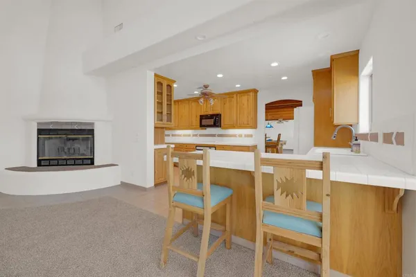 a bed room with a bed and a couch