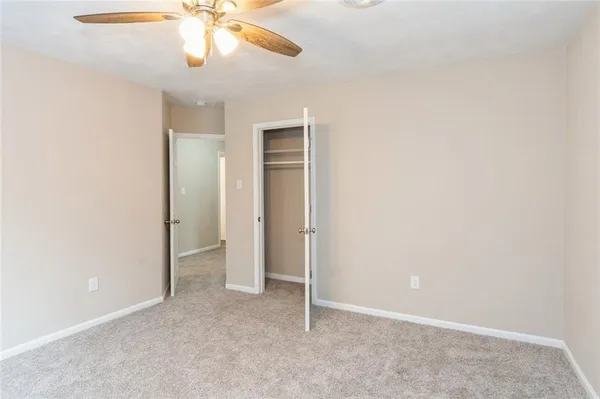 a view of a chandelier in a room