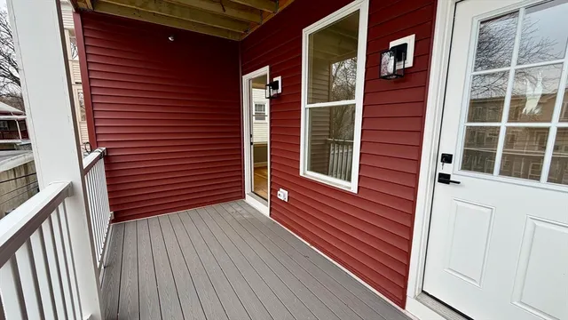 a view of front door of house