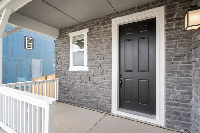 a view of front door of house