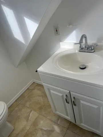 a close view of a sink in a bathroom