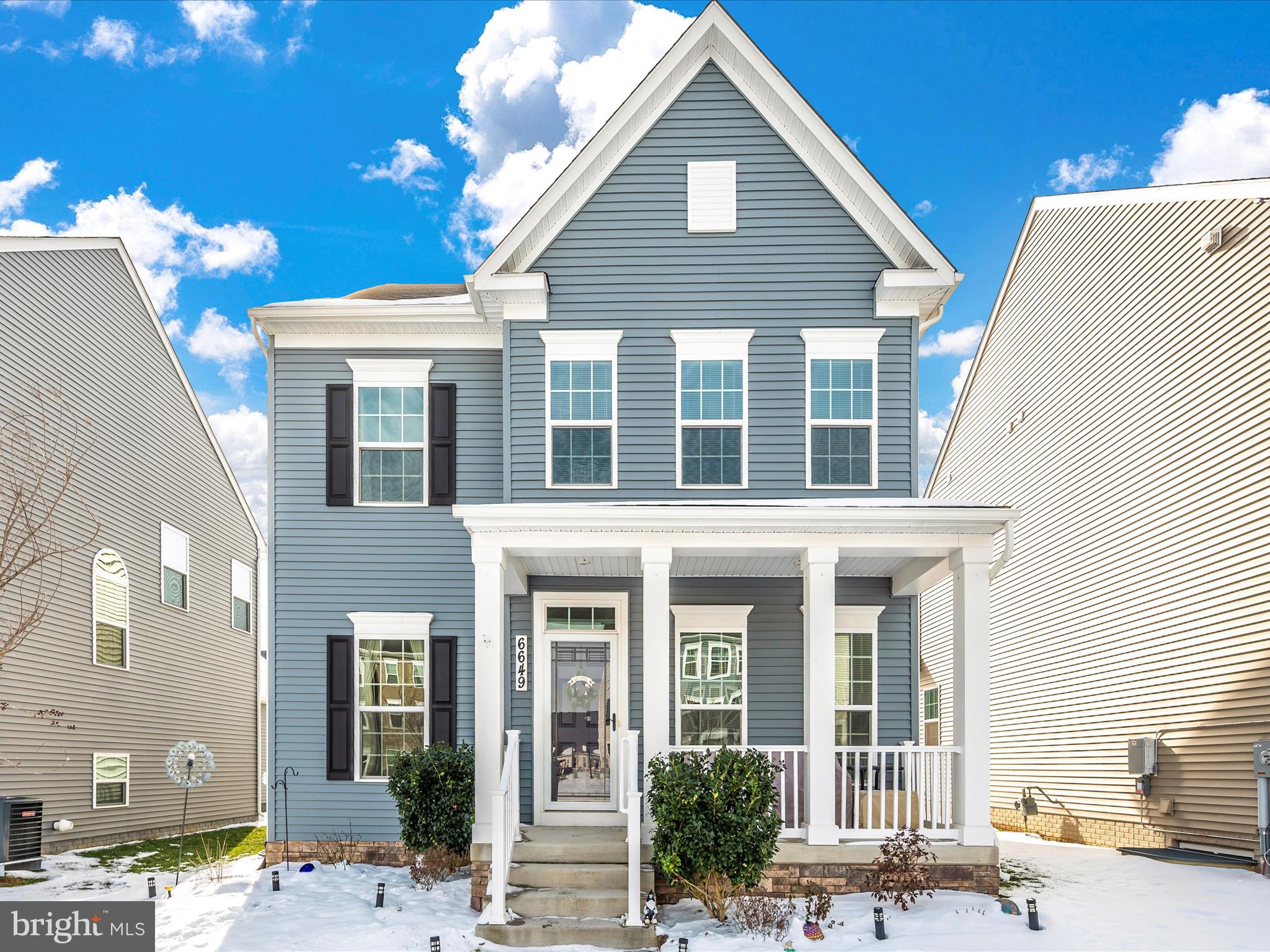 a front view of a house