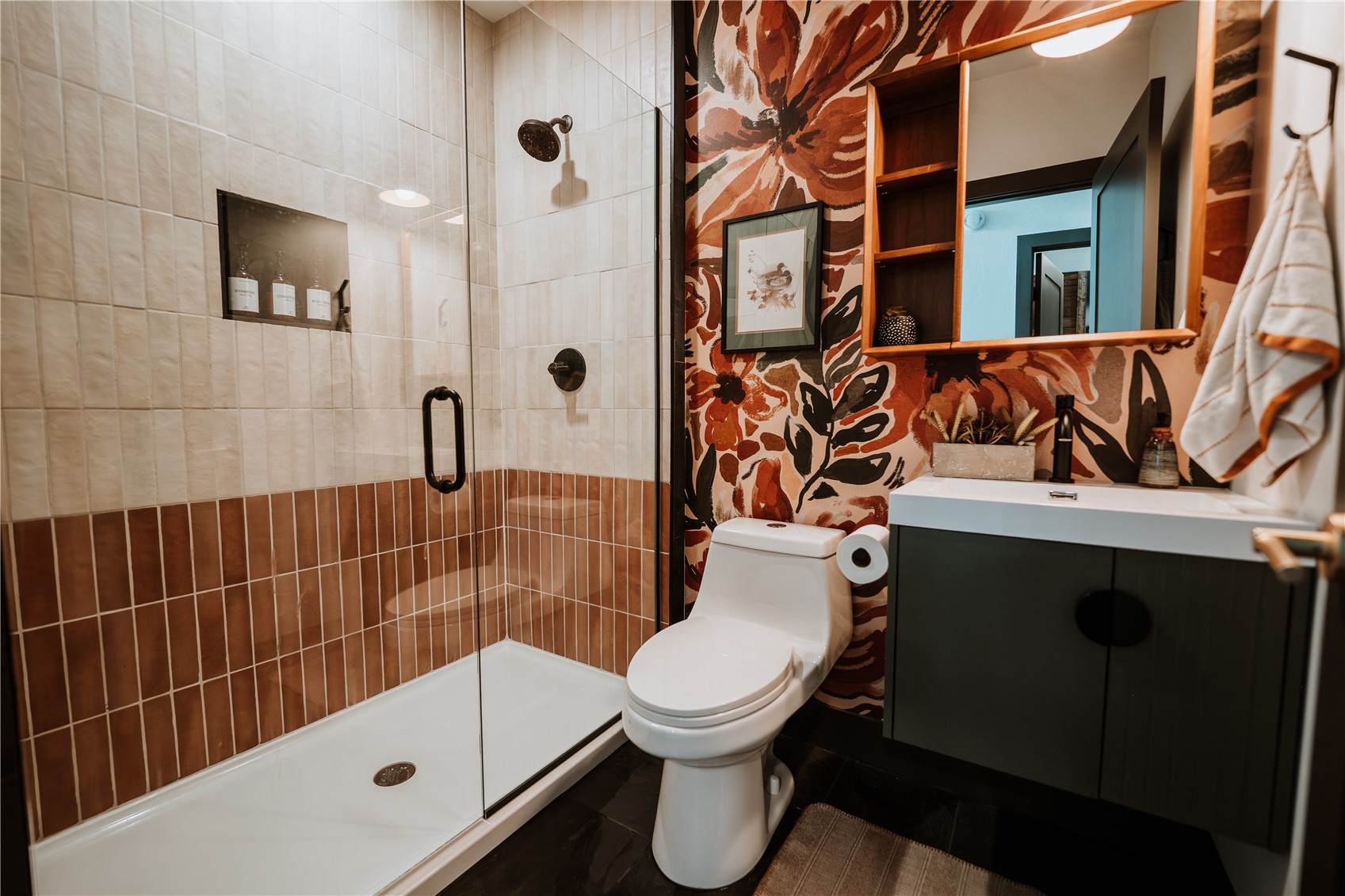 223 Guymard Road Fairplay, CO 80440 - Photo 33 of 49 a bathroom with a sink a toilet and shower