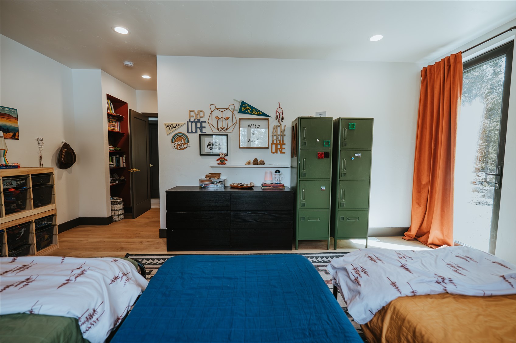 223 Guymard Road Fairplay, CO 80440 - Photo 40 of 49 a bedroom with a bed and wooden floor