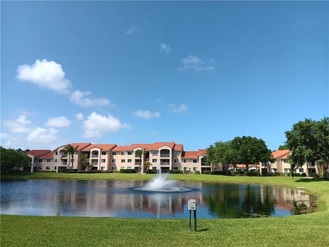 a view of a lake with houses