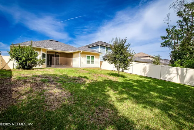 a house view with a garden space