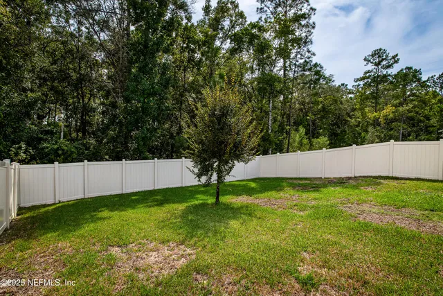 a view of yard with a small yard