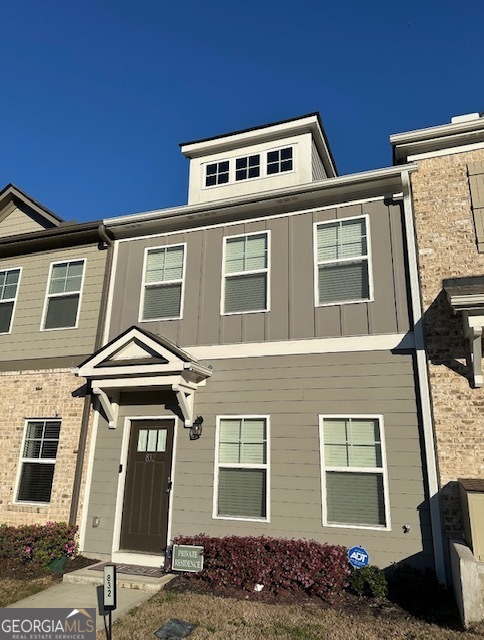 a front view of a house