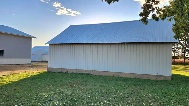 a backyard of a house