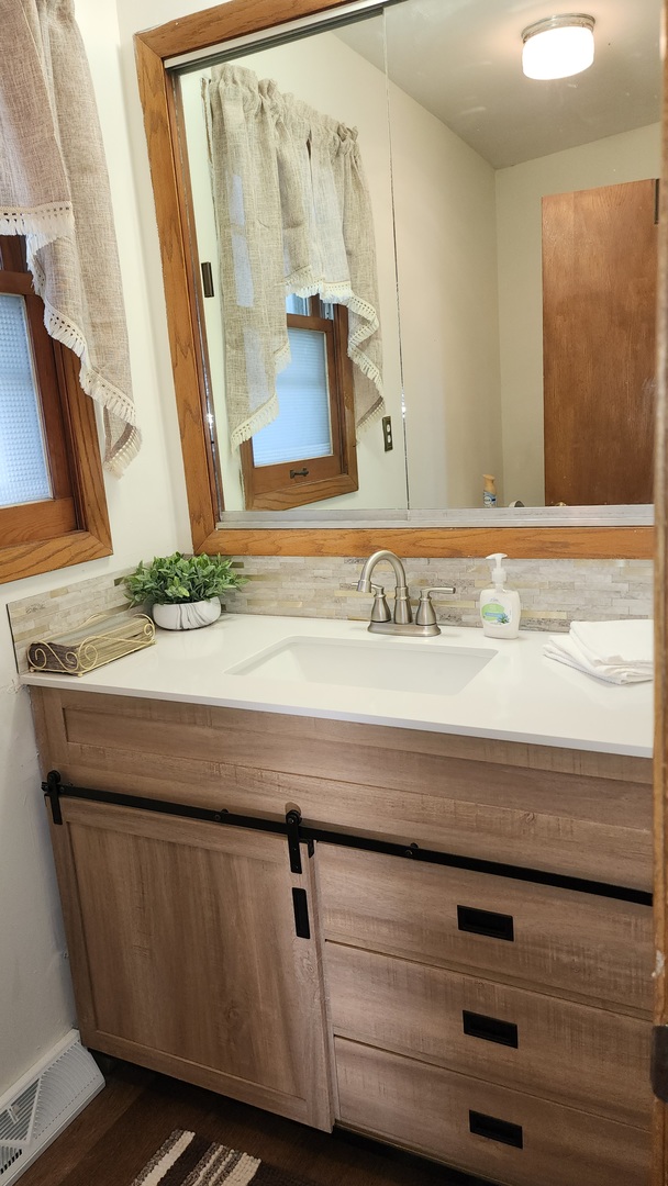 6079 Manchester Road Poplar Grove, IL 61065 - Photo 59 of 69 a sink with a vanity and mirror