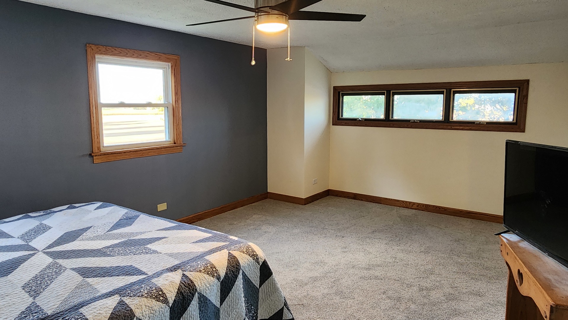 6079 Manchester Road Poplar Grove, IL 61065 - Photo 61 of 69 a bedroom with a bed and a flat screen tv