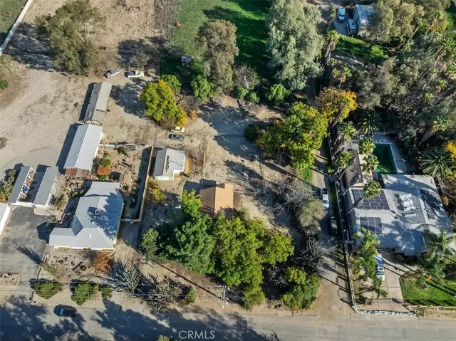 a city view with tall buildings