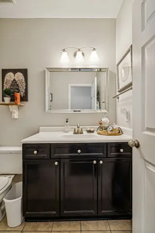 a bathroom with a sink and a toilet