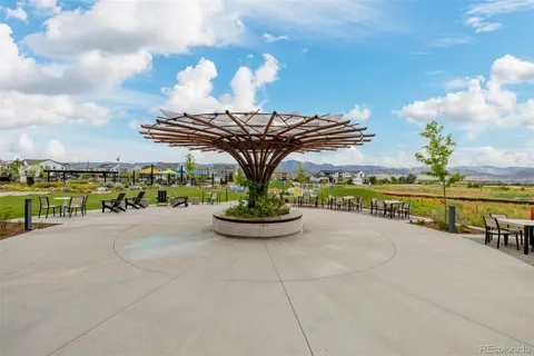 a view of a terrace with chairs