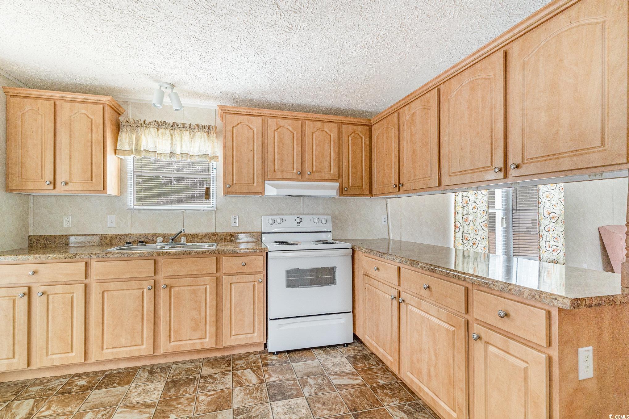 16048 Choppee Road Hemingway, SC 29554 - Photo 4 of 37 Kitchen with white electric stove, under cabinet r