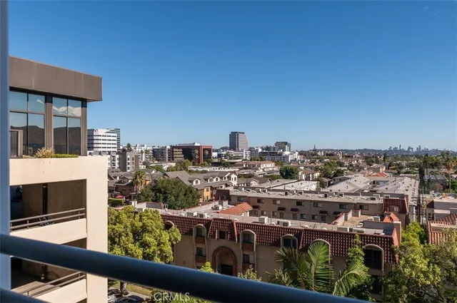 a view of city from balcony