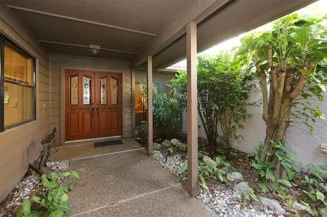 a view of backyard with green space
